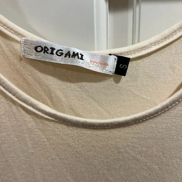 Origami Fringe Boho Cream Tank Top Size Small NWT - Picture 2 of 5